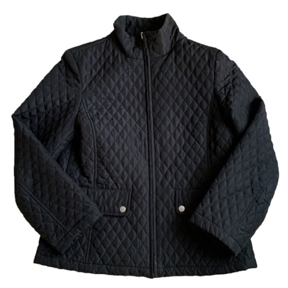 Jane Ashley black quilted jacket size small - Picture 1 of 6